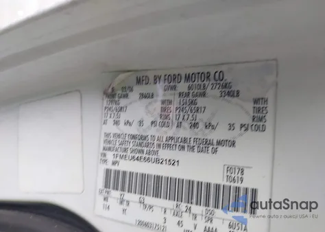 2006 Ford Explorer Eddie Bauer из США, поврежденный, VIN 1FMEU64E66UB21521